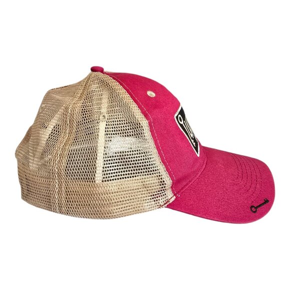 Larceny Bourbon Liquor Adjustable Baseball Cap Trucker Hat Red Tan - Picture 5 of 8